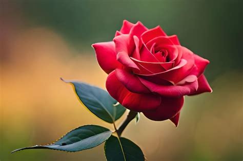 Premium Photo | A red rose is the symbol of love.