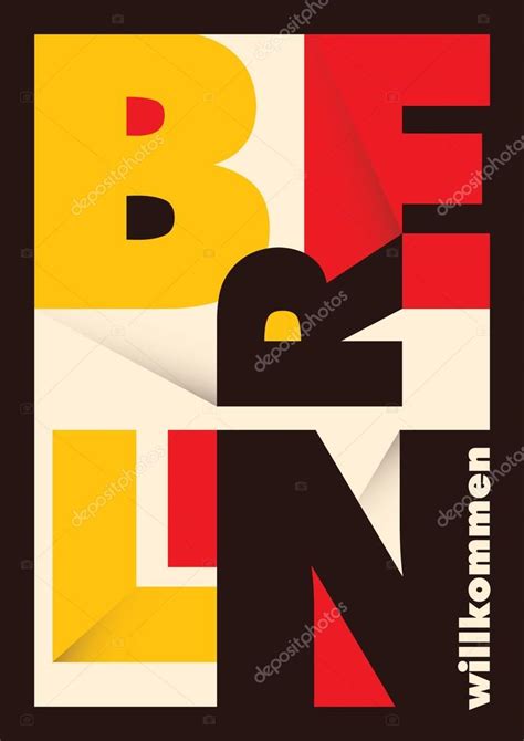 Berlin poster with typography. — Stock Vector © Rakavaja #101205454