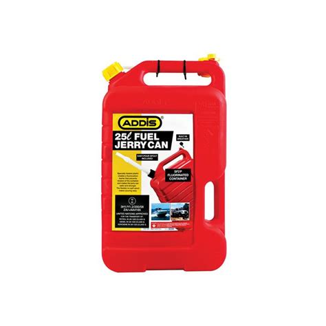 Addis Red Plastic Fuel Jerry Can 25L 7428RD Chamberlain