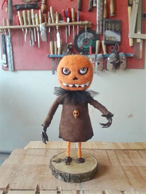 Ooak Nsidious Pumpkin Halloween Doll Etsy Art Dolls Halloween