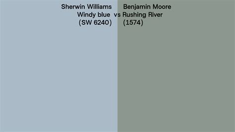 Sherwin Williams Windy Blue Sw 6240 Vs Benjamin Moore Rushing River 1574 Side By Side Comparison