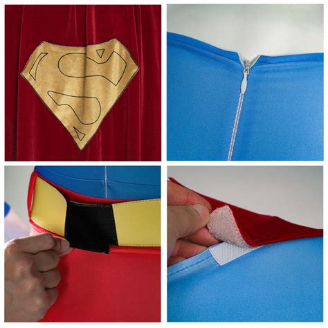 Superman Clark Kent 1978 Cosplay Costume Jumpsuit Cloak Boots L XL In Stock