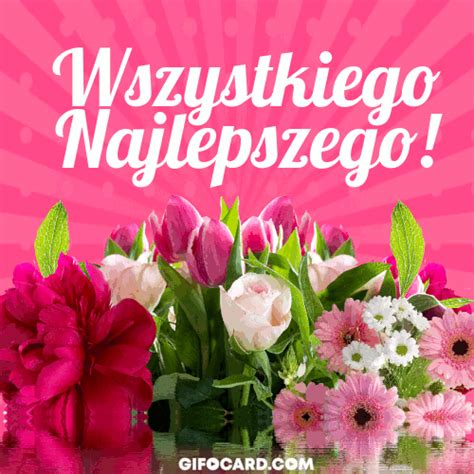 Polish Happy Birthday gif ecards – free download, click to send