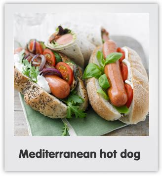 Herta Fancy frankfurters - Mediterranean hot dog - serving suggestions ...