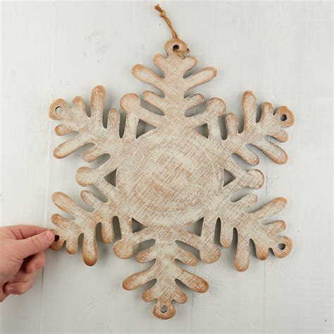 Large Rustic Wood Snowflake Signs And Ornaments Home Decor