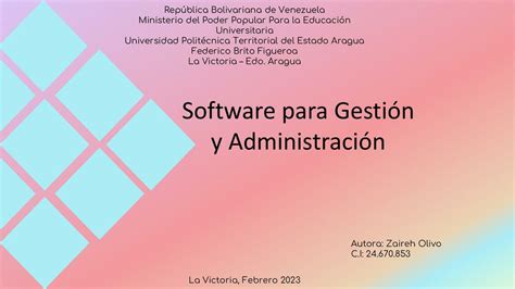 Software Para Gesti N Y Administraci N Yojan Monserrat Udocz