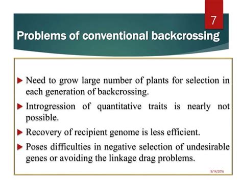 Marker Assisted Backcross Breeding Ppt