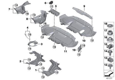 2020 Bmw 540i Underbody Paneling Rear Trim Insulation 51757399329