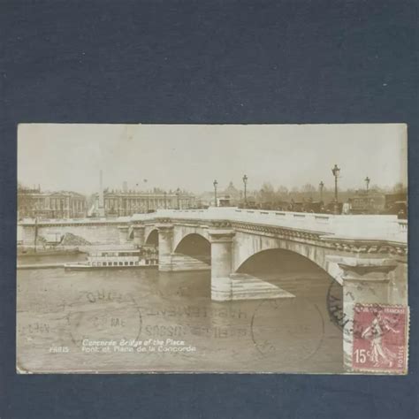 Cpa Carte Postale Ancienne Paris Pont Et Place De La Concorde Eur