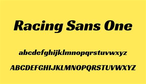 Racing Sans One Font - Dafont Free