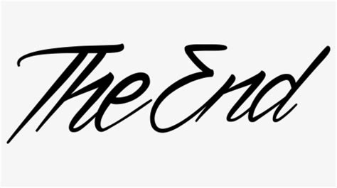 The End Png - End Png, Transparent Png - kindpng