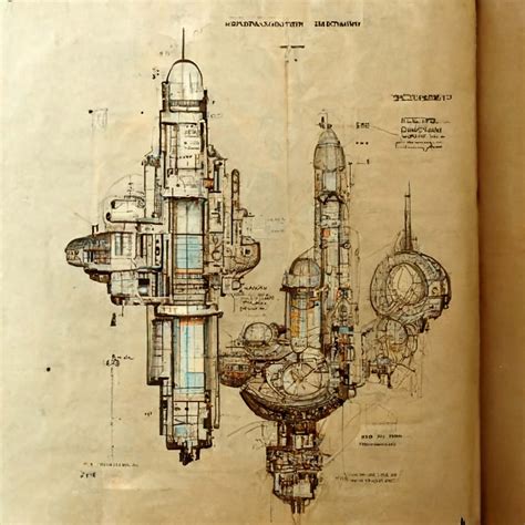 ArtStation - Space Station Blueprint Drawings Concept Art | Artworks