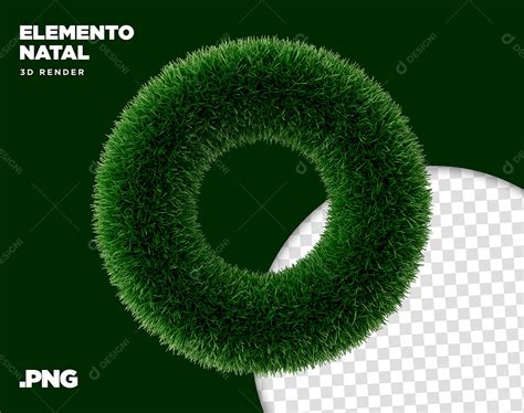 Elemento 3D Guirlanda Natal Para Composição PSD PNG download Designi