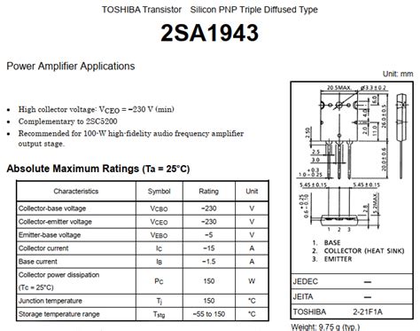 Sc Transistor Pinout Datasheet Equivalents Features Off