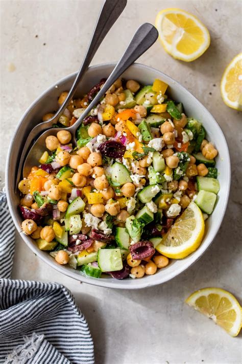 15 Minute Mediterranean Chickpea Salad Easy And Healthy Clean And Delicious