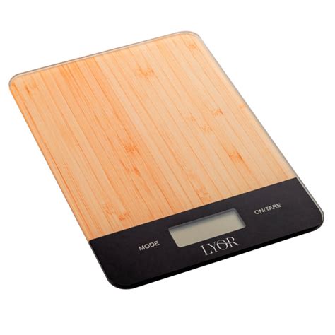 Balança de Cozinha Digital de Vidro Estampa de Bambu 5kg LYOR