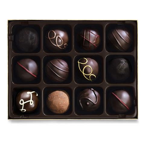 Godiva Chocolatier Chocolate Oscuro Trufas Caja De Regalo De