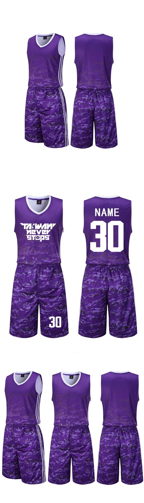 Wholesale Reversible Basketball Uniforms New Design Color Purple ...