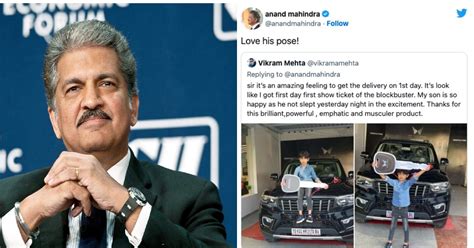 Anand Mahindra Reacts To Kid Who Didnt Sleep All Night Waiting For