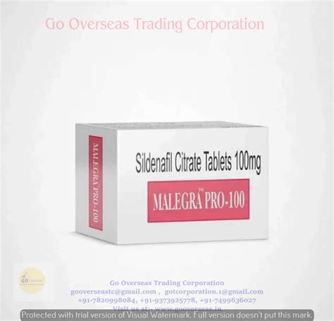 Malegra Pro Mg Sildenafil Citrate At Rs Stripe Erectile