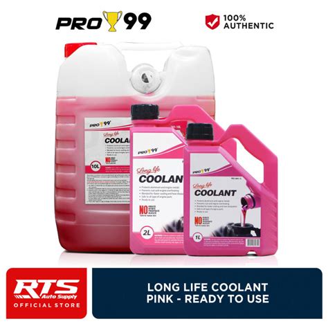 Pro And Peak Long Life Radiator Coolant Pink Liters L