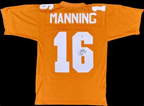 Peyton Manning 16 Signed Tennessee Volunteers Mitchell And Ness Jersey