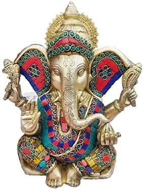 Buy ARTSIKIA Explore India Brass Ganpati With Big Ears Ganesh Sculpture