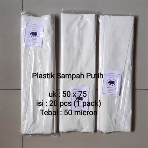 Jual Kantong Plastik Sampah Putih Uk X Isi Pcs X Isi