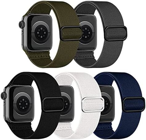 Nepfaivy Bracelet En Nylon Compatible Avec Apple Watch 49mm 45mm 44mm