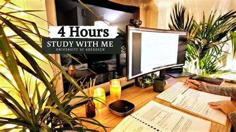 4 Hour Study With Me Background Noise 10 Min Break No Music Study