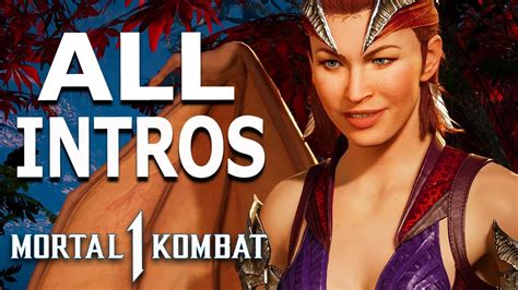 MORTAL KOMBAT 1 Nitara All Intros Dialogue Character Banter MK1 Win