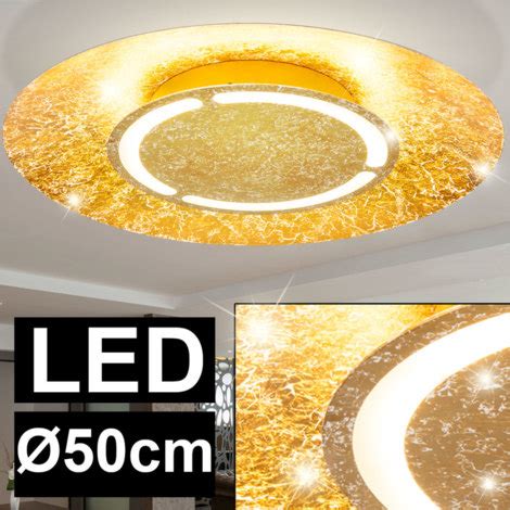 Led Design Decken Leuchte Gold Wohn Schlaf Zimmer Beleuchtung Lampe