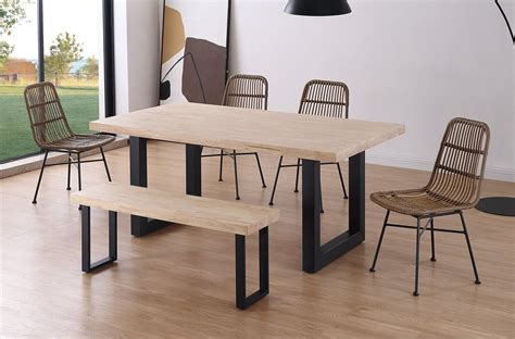 Mesa Comedor Fija Loft Roble Nordish Estilo Industrial