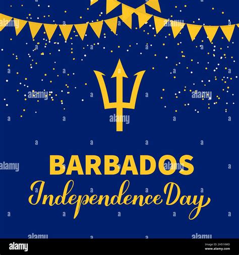 Barbados Independence Day Typography Poster National Holiday