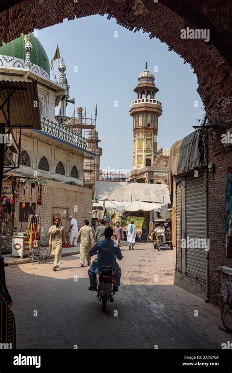 LAHORE, PAKISTAN-SEP 23, 2019 :People at Delhi Gate which is now known ...