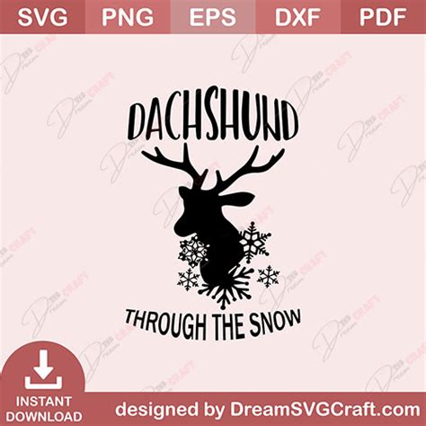 DachShund Through Tha Snow SVG DreamSVGCraft