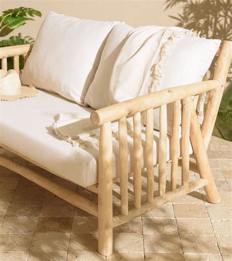 Conjunto Borneo Sillones Sof Y Una Mesa De Centro De Teca Natural