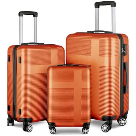 3-Piece Luggage with TSA Lock ABS, Durable Luggage Set with Hooks ...