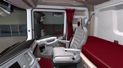 Scania R S Blanc Intérieur Rouge 1 41 x ETS2 ETS2 Mod ATS Mod