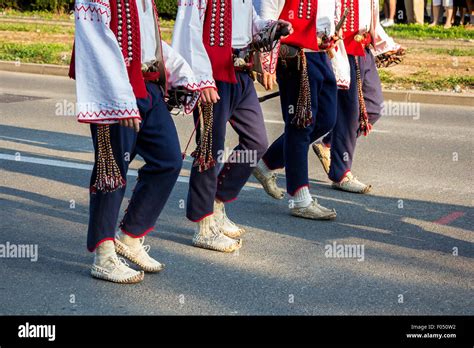 Festive Military parade of the Croatian army in historic uniforms on ...