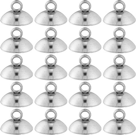 Amazon SUNNYCLUE 1 Box 100Pcs Bead Cap Bail Bead Cap Pendant Bails