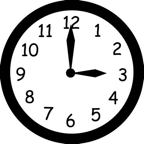 Wall Clock Striking Three Free Clip Art