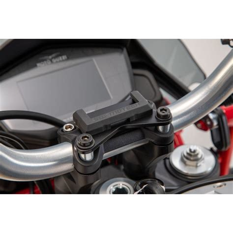 Support Navigation Pour Guidon Sw Motech Noir Moto Guzzi V85 TT 19