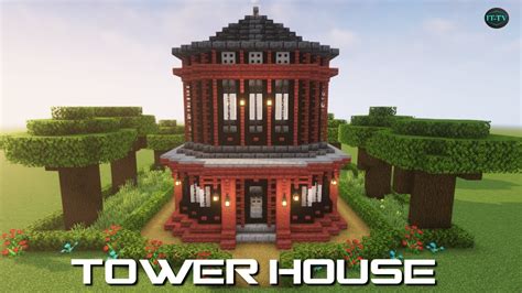 How To Build A Mangrove Tower House In Minecraft Tutorial Youtube