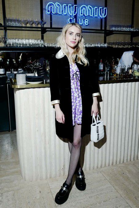 Emma Roberts Wore Miu Miu Miu Miu Nuit Club Collection Celebration