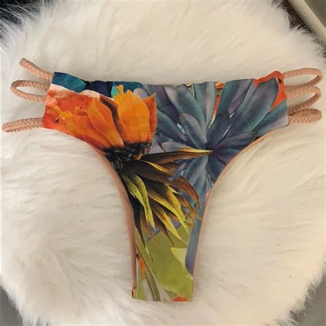 Rare Print Nude Sl Bikini Bottom Gem