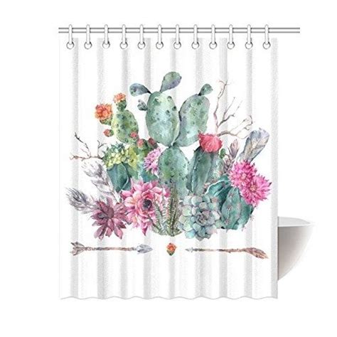 Cactus Shower Curtain Shower Curtain Sets Fabric Shower Curtains