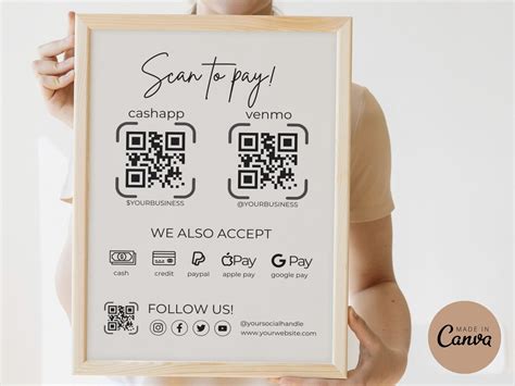 Editable Massage Therapist Qr Code Sign Qr Code Template Etsy