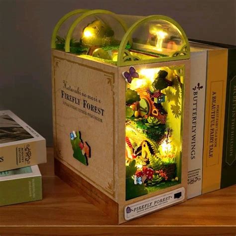 Kit Serre Livres En Bois Diy Avec Lumi Re Led Meubles Book Nook Kit D