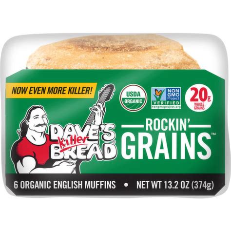 Dave S Killer Bread English Muffins Organic Rockin Grains